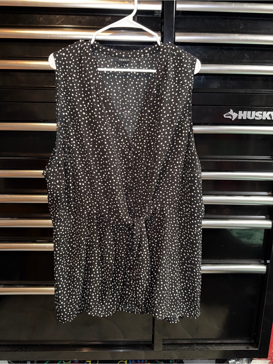 torrid Tops - torrid Black and White Polka Dot Sleeveless Top